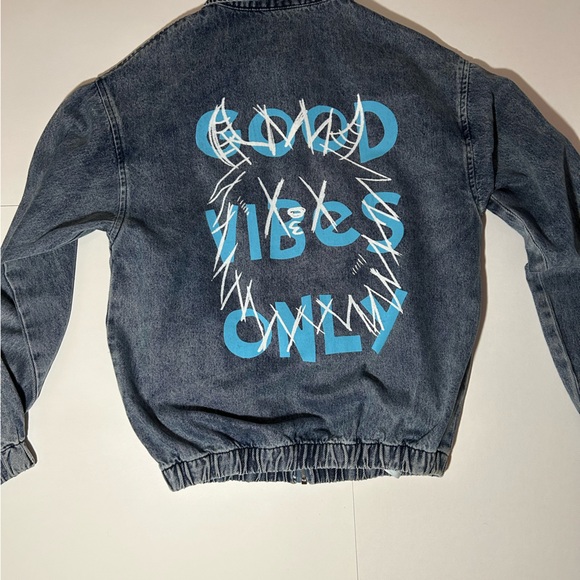 Taka Original Good Vibes Only denim Jacket - Picture 1 of 4